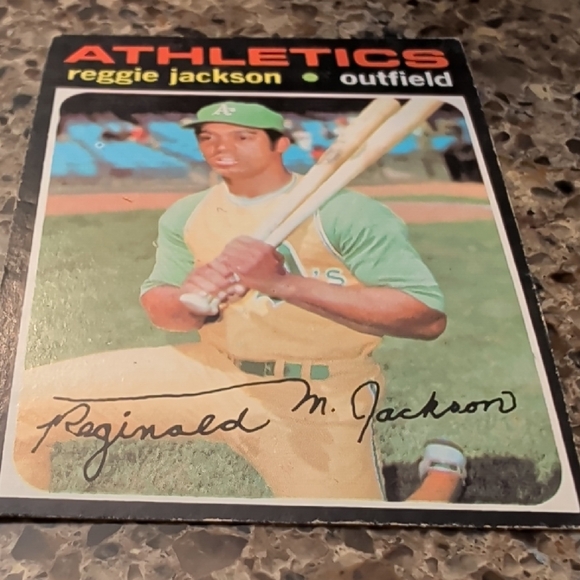 Topps Athletics Trading Card - Green and Tan - Picture 2 of 5